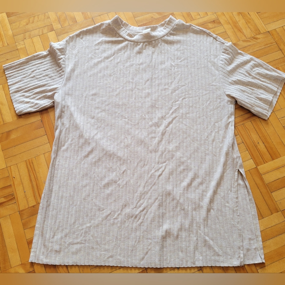 H&M XSmall Men's Cream Short Sleeve Shirt